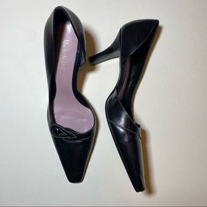 Michelle D Black Slip-on Heels Size 6M